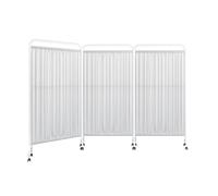 1-5 Panels Clinic Privacy Screen,6 Ft Tall W-shape Room Divider,Foldable Vertical Door Partition,Swivel Wheel Design,Easy to Assemble(Color 4,3-panel)