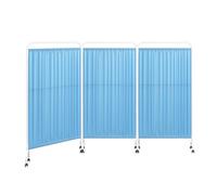 1-5 Panels Clinic Privacy Screen,W-shape Room Divider,Foldable 6 Ft Tall Vertical Door Partition,Swivel Wheel Design,Easy to Assemble(Color 1,3-panel)