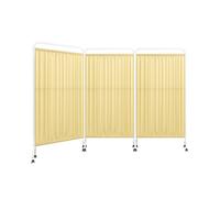 1-5 Panels Clinic Privacy Screen,W-shape Room Divider,Foldable 6 Ft Tall Vertical Door Partition,Swivel Wheel Design,Easy to Assemble(Color 6,3-panel)