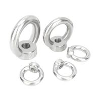 1-5 pcs M3 M4 M5 M6 M8 M10 M12 304 Stainless Steel Lifting Eye Nuts/Screw Ring Eyebolt Ring Hooking Nut Eyelet Screws(Eye Nut,M12_3PCS)