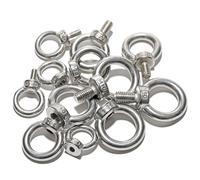 1-5 pcs M3 M4 M5 M6 M8 M10 M12 304 Stainless Steel Lifting Eye Nuts/Screw Ring Eyebolt Ring Hooking Nut Eyelet Screws(Eye Screw,M12_5PCS)