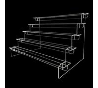 1-5 Tiers Clear Acrylic Display Stand Display Shelf for Candy Cupcake Statues and Fragrances Stylish and Functional Lipstick Display Stand