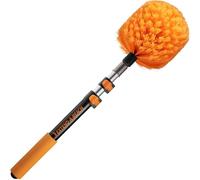 1.5-to-4 ft Cobweb Duster with Extension Pole Outdoor & Indoor // Cobweb Brush and Spider Web Remover for Outside & Inside Use // Spider Brush with Lightweight & Sturdy Telescopic Extension Pole