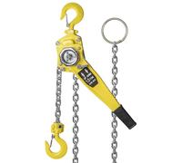 1.5 Ton Manual Lever Chain Hoist, Lift Lever Block Chain Hoist with 3300Lbs Capacity, 3M(10ft) Lift Height, Hand Chain Hoists Ratchet Pulley System for Warehouse, Garage, Construction, Yellow