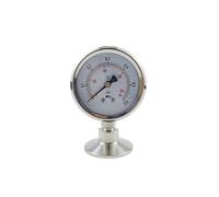 1.5" Tri Clamp(50.5mm) Manometer Mpa/Bar/psi Pressure Gauge Body With SS316 Tri Clamp(0-0.4MPa)