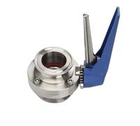 1.5" Tri Clamp Butterfly Valve Squeeze Trigger 1-1/2" 38mm S304 Stainless Steel Sanitary(Plastic Handle)