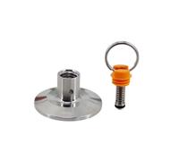 1.5" Tri Clamp End Cap with Pull Ring & Adjustable Pressure Relief Valve - 304 Stainless Steel(17psi)