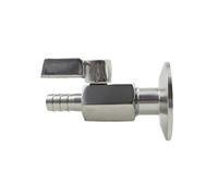 1.5" Tri Clamp Sampling Ball Valve Adapter to Hose Barb 12mm SS304 Stainless Steel Tank Outlet MQXFCZUX