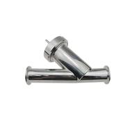 1.5" Tri Clamp Y Type Filter Strainer，Pipe OD 1", Stainless Steel SS304 DIN Cover 400mesh