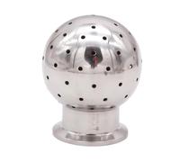 1.5" Triple Clamp Fixed CIP Spray Ball, DN40, 2" OD, 304 Stainless Steel, Triple Connection for Home Brew.