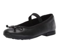 (1.5 UK, Black) Geox Girls Plie Leather School Shoes