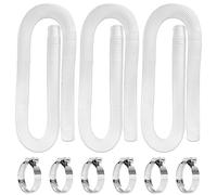 1.5" x 59" Pool Hoses Compatible with Intex Pool Skimmer Surface Pump Filter, Pump Hoses Tubes for Above Ground Pool Sand Filter, 3 Packs with 6 Hose Clamps