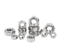 1/50/100pcs A2 304 Stainless Steel Hex Hexagon Nut for M1 M1.2 M1.4 M1.6 M2 M2.5 M3 M4 M5 M6 M8 M10 M12 M16 M20 M24 Screw Bolt((5pcs) M12)