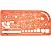 1:50 and 1:100 Scale Landscape Design Stencil Architectural Planning Symbols Garden Plants Architect Drawing Template