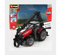 1:50 BURAGO Massey Ferguson 8740S Tractor Loader 2016 Red BU31671 Model