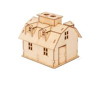 1 50 Scale Miniature Building Kit Prefabricated Wooden Cabin DIY Assembly Model Constructor Architecture Material Compatible With Wooden House Models(type1)