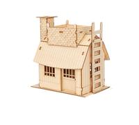 1 50 Scale Miniature Building Kit Prefabricated Wooden Cabin DIY Assembly Model Constructor Architecture Material Compatible With Wooden House Models(type10)