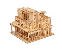 1 50 Scale Miniature Building Kit Prefabricated Wooden Cabin DIY Assembly Model Constructor Architecture Material Compatible With Wooden House Models(type8)