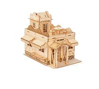 1 50 Scale Miniature Building Kit Prefabricated Wooden Cabin DIY Assembly Model Constructor Architecture Material Compatible With Wooden House Models(type7)