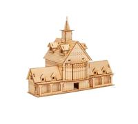 1 50 Scale Miniature Building Kit Prefabricated Wooden Cabin DIY Assembly Model Constructor Architecture Material Compatible With Wooden House Models(type14)