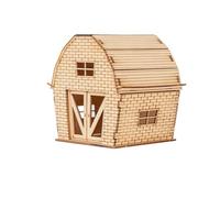 1 50 Scale Miniature Building Kit Prefabricated Wooden Cabin DIY Assembly Model Constructor Architecture Material Compatible With Wooden House Models(type5)