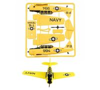 1:50 T-6 Texan Plane Aircraft Unassembled Model for Collecion & Display