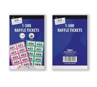 1-500 Cloakroom Draw Raffle Tombola Numbered Tickets Book Fetes School Office