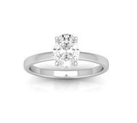 1.50Ct D-E/VS Lab Grown Oval Diamond Hidden Halo Engagement Ring In Platinum Jewellery For Women Size M