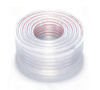 1-50M Clear PVC Braided Hose, Reinforced Water Tubing, 20Mm ID X 3.5Mm,1m | High Flexibility, Strong Pressure Resistance, Anti-Kink Design, Easy To Cut And Install, Versatile