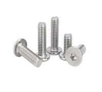 1/50pc CM M1.6 M2 M2.5 M3 M4 M5 M6 M8 M10 M12 304 Stainless Steel Hex Hexagon Socket Ultra Thin Super Flat Wafer Head Screw Bolt(30mm,50pcs M2.5)