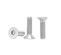 1/50pcs 2 4 6 8 10# 1/4-20 5/16-18 3/8-16 1/2-13 UNC/UNF A2 Stainless Steel Hex Hexagon Socket Flat Countersunk Head Screw Bolt(1-1l4,50pcs 4-40)