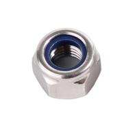 1-50PCS A4-80 316 Stainless Steel Nylon Lock Nut M3 M4 M5 M6 M8 M10 M12 M14 M16 M20 M22 M24 M30 Hex Insert Self-locking DIN985(50pcs M6-1.0)