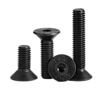 1-50PCS Allen Key Head Screw Din7991 M1.6 M2 M2.5 M3 M4 M5 M6 Countersunk Flat Head Hexagon Socket Bolt Screws Grade 10.9 Black(40mm,M6-20pcs)