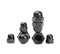 1~50pcs Black 304 A2 Stainless Steel Acorn Cap Nut M3 M4 M5 M6 M8 M10 M12 M14 M16 M18 M20 Decorative Cover Semi Dome(M8-5pcs)