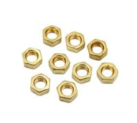 1-50pcs DIN934 Solid Brass Copper Hex Hexagon Nut for M1.6 M2 M2.5 M3 M4 M5 M6 M8 M10 M12 Screws Bolts(M4 20pcs)