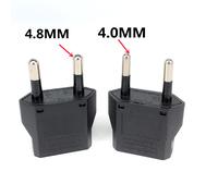 1-50pcs EU Euro KR Plug Adapter US to EU Plug Adapter Travel KR EU Adapter Electric EU KR Plug Converter Power Sockets AC Outlet White 4.8MM