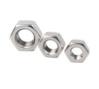 1~50pcs Left-hand Thread Hex Hexagon Nut 304 A2 Stainless Steel M3 M4 M5 M6 M8 M10 M12 M14 M16 M18 M20 Metric Thread Nuts(M3-50pcs)