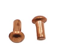1-50pcs M1.5 M2.0 M2.5 M3 M4 M5 M6 M8 Copper Rivet Pan Head Solid Rivets Brass Half Round Solid Rivet Cap GB867(M6 2pcs,8mm)
