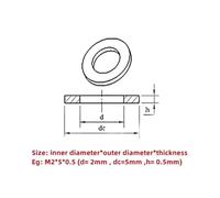 1-50Pcs M1.6 M2 M2.5 M3 M4 M5 M6 M8 M10 M12 M14 M16 M18 M20 M22 M24 Stainless Steel Gasket Ultra-Thin Flat Washer Thickened Plain(M10x30x2.5mm-2pcs)