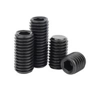 1/50pcs M1.6 M2 M2.5 M3 M4 M5 M6 M8 M10 M12M14 M16 Black 12.9 Steel Allen Head Hex Hexagon Socket Flat Point Set Screw Grub Bolt(12mm,1pc M16)