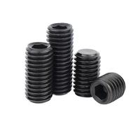 1/50pcs M1.6 M2 M2.5 M3 M4 M5 M6 M8 M10 M12M14 M16 Black 12.9 Steel Allen Head Hex Hexagon Socket Flat Point Set Screw Grub Bolt(2mm,20pcs M5)