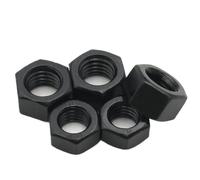 1-50pcs M2 .5 .6 M3 M4 M5 M6 M8 M10 M12 M14 M16 M18 M20 M22 M24 M27 M30 M33 M36 Black Carbon Steel Hexagon Hex Nuts(M3(P 0.5) x50pcs)
