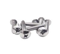 1/50pcs M2 .5 M3 M4 M5 M6 M8 304 Stainless Steel JISB1111T Phillips Truss Large Flat Round Cross Head Woodworking Screw Bolt