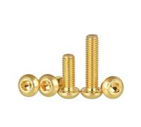 1-50pcs M2 .5 M3 M4 M5 M6 M8 M10 M12 Brass Half Round Head Hexagon Ssocket Screw(M3*20 mm)
