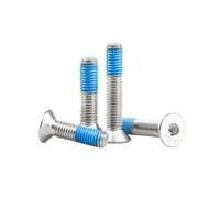 1-50pcs M2.5/M3/M4/M5/M6/M8/M10/M12/M16 304 Stainless Steel Countersunk Head Hexagon Socket Screws with Anti-slip Glue-dots, M6x55mm(10pcs)