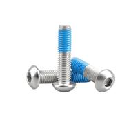 1-50pcs M2/M2.5/M3/M4/M5/M6/M8/M10/M12 304 Stainless Steel Pan Head Hexagon Socket Screws with Anti-slip Glue-dots, M8x90mm(2pcs)
