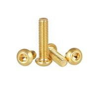 1-50pcs M2/M2.5/M3/M4/M5/M6/M8/M10/M12 Brass Button Head Hexagon Socket Machine Screws, M2.5x12mm(20pcs)