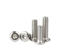 1-50pcs M3 M4 M5 M6 M8 304 Stainless Steel Large Flat Hex Hexagon Socket Head Furniture Rivet Screw Connector Joint Bolt(4mm,50pcs M3)