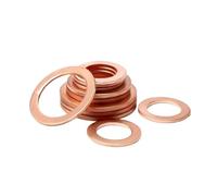 1-50Pcs M3 M4 M5 M6 M8 M10 M12 M14 M16 M18 M20 M22 M24 M27 M30 Boat Red Brass Copper Crush Sealing Washer Flat Seal Ring Gasket DIN7603(M6x10x1 (50pcs))