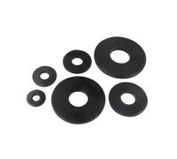 1/50Pcs M3 M4 M5 M6 M8 M10 M12 M14 M16 Non-standard Black Carbon Steel Large Size Oversize Big Wider Flat Washer(10pcs M6x16x3)